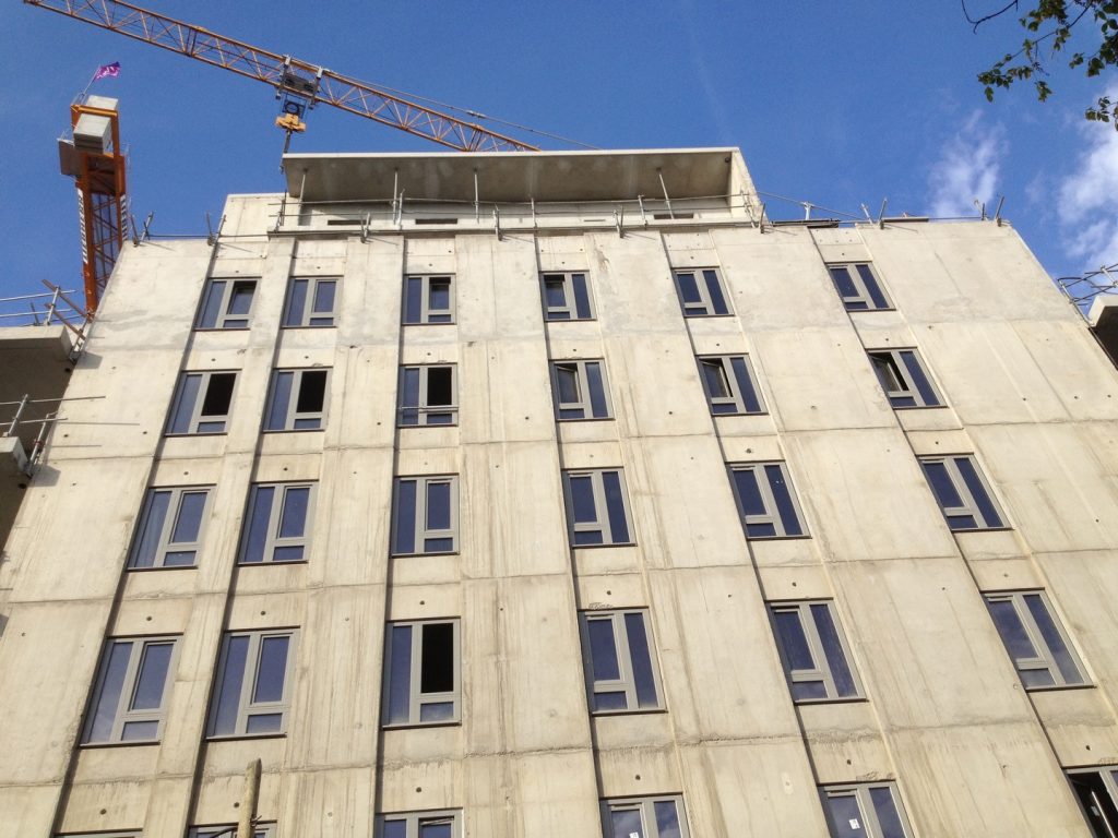 Gros oeuvre réalisé pour l'immeuble de logements collectifs à Lyon (69)