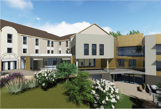 Extension, rénovation et réaménagement de l'EHPAD Korian de Bel'Saône à Chalon-Sur-Saône (71), en Entreprise Générale